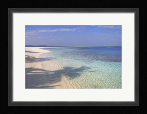 Framed Blue Ocean Lagoon Print