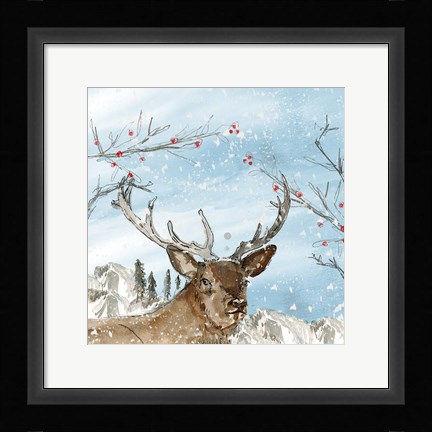 Framed Reindeer Print