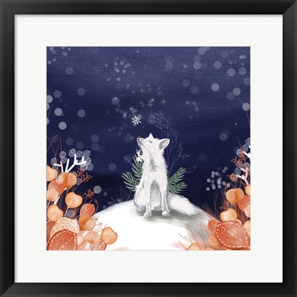Framed Snow Fox Print
