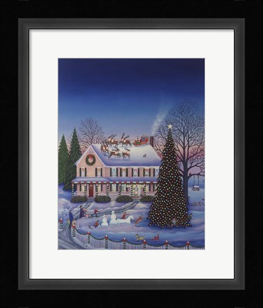 Framed Santas Coming A Print