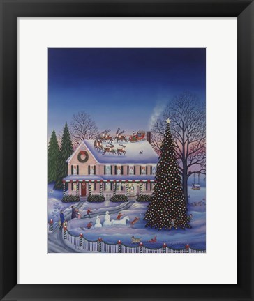 Framed Santas Coming A Print