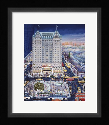 Framed Winter Plaza Print