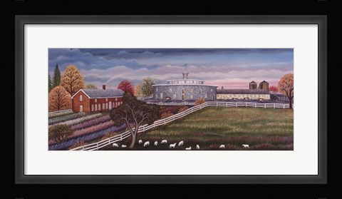 Framed Shaker Round Barn A Print