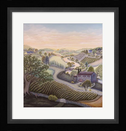 Framed Early Morning Fishing Print