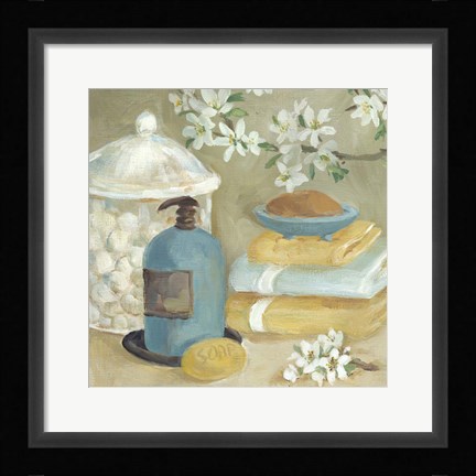 Framed Bathroom Accessories II Print