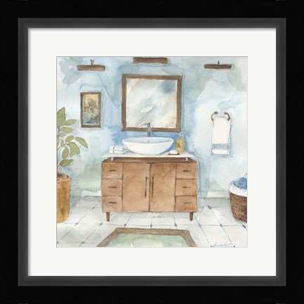 Framed Contemporary Bathroom II Print