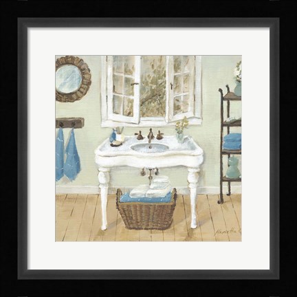 Framed French Country Bathroom I Print