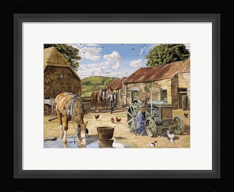 Framed Back From The Fields Print