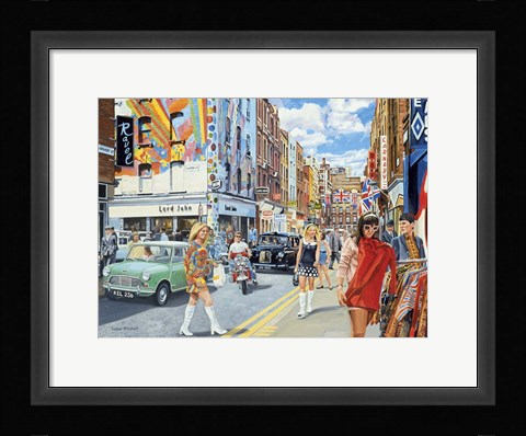 Framed Carnaby Street in the 60s Print