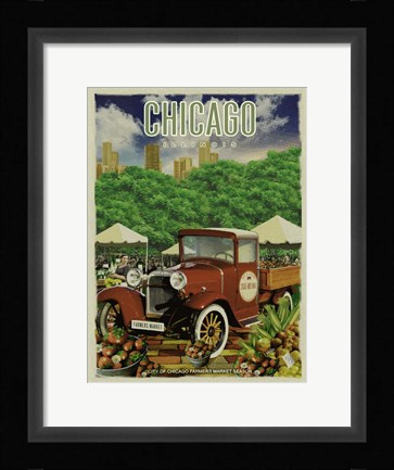 Framed Chicago Farmers Market Print