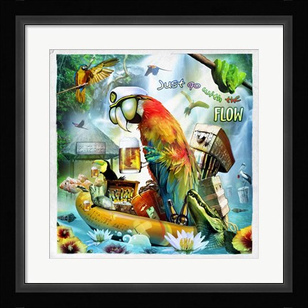 Framed Go With The Flow Print