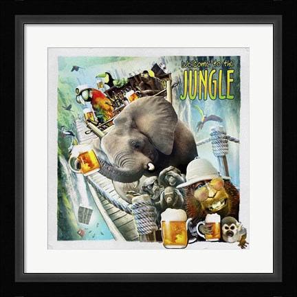 Framed Welcome to the Jungle 1 Print
