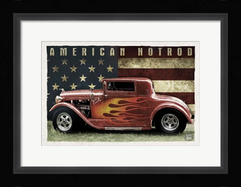 Framed American Hot Rod Print