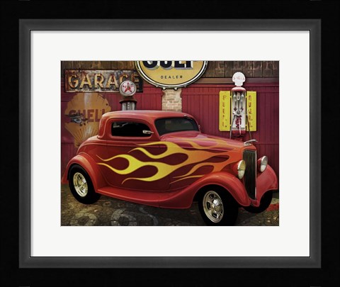 Framed Route 66 Garage Print