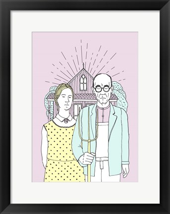 Framed American Gothic Pop Print