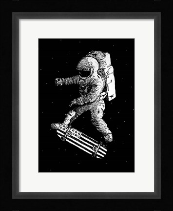 Framed Kickflip In Space Print