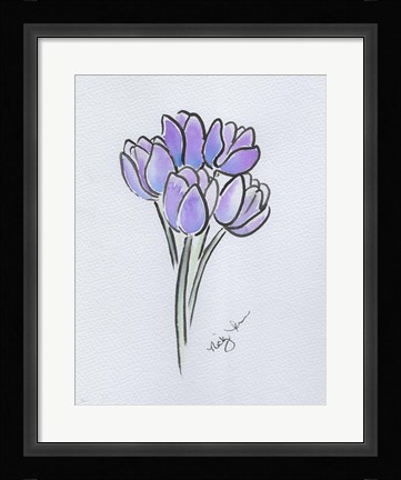 Framed Purple Tulips Print