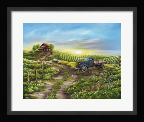 Framed Morning Glory Print