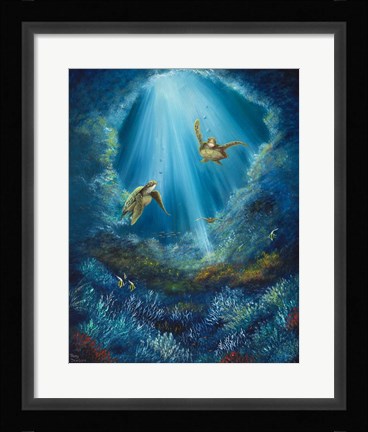 Framed Gliding Through the Deep Blue Print