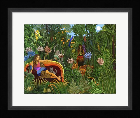 Framed Rousseaus Cat Print