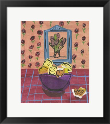 Framed Pink Wallpapering Print