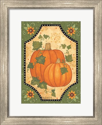 Framed Pumpkins &amp; Sunflowers Print