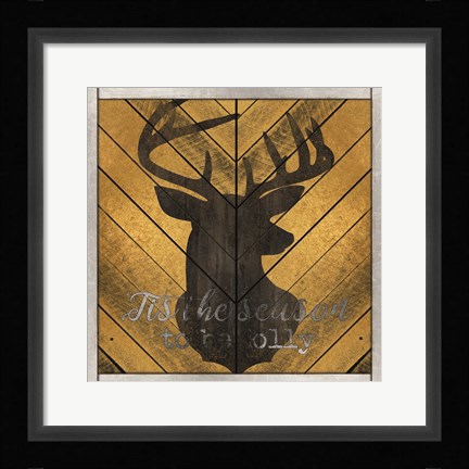 Framed Tis the Season Deer Print
