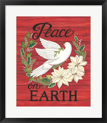 Framed Peace Dove Print
