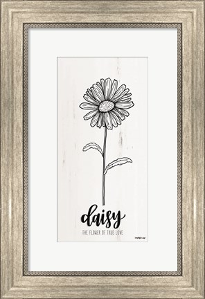 Framed Daisy - the Flower of True Love Print