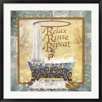 Framed Relax, Rinse, Repeat Print