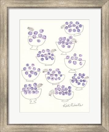 Framed Bowls of Berries Print