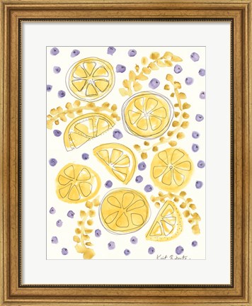 Framed Blueberry Lemons Print