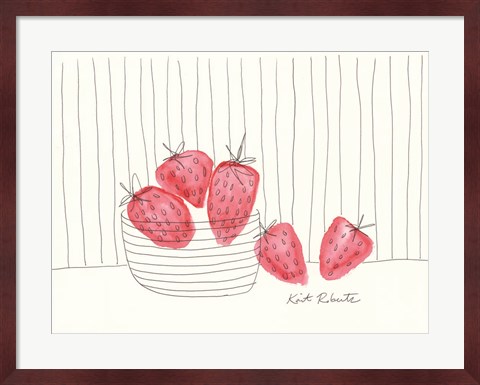 Framed Sweet as Strawberries Print