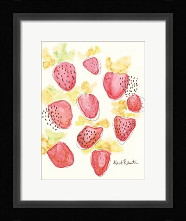 Framed Strawberry Patch Print