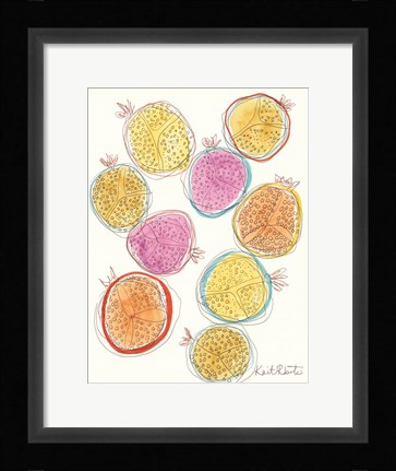 Framed P is for Pomegranate Print