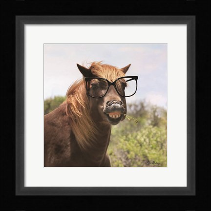 Framed Say Cheese Horse Print