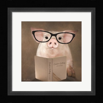 Framed Creative Cooking Pig Print