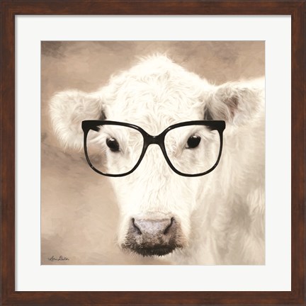 Framed See Clearly Cow Print