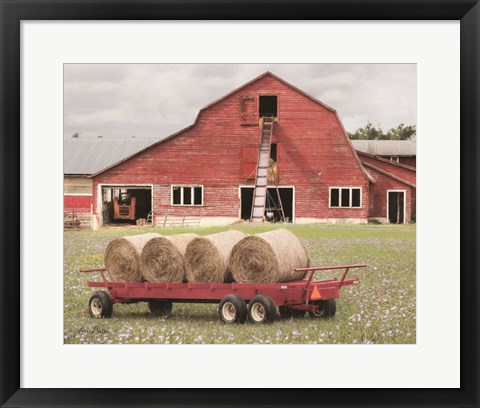 Framed Clayton Hay Wagon Print