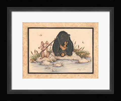 Framed Gone Fishing Print